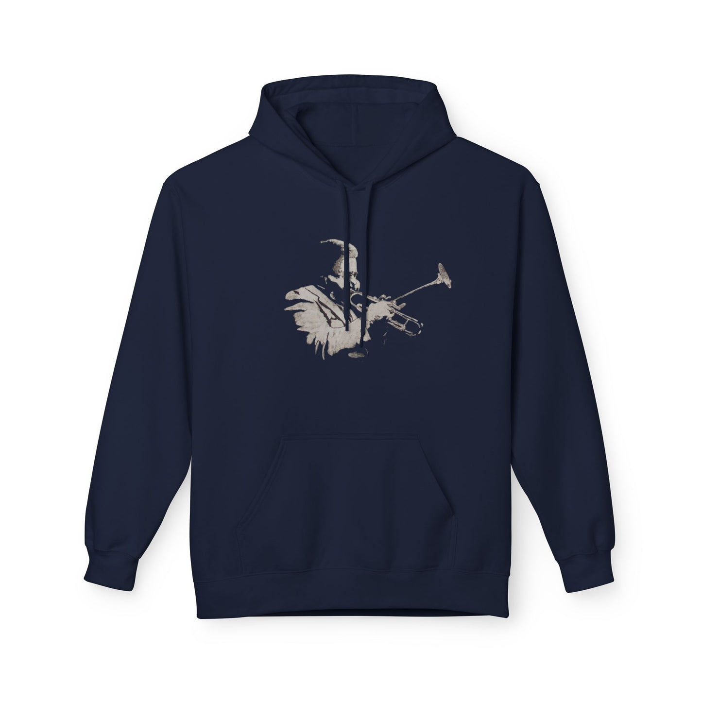 Dizzy Gillespie by Colin Harris.  Fleece Hoodie Cozy Unisex sweatshirt