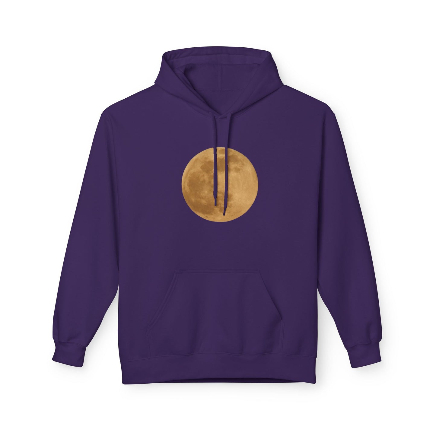Moon Phase Fleece Hoodie  Cozy Unisex Layering for Nights Out Perfect Gift for Lunar Lovers and Stargazers Great for Bonfires