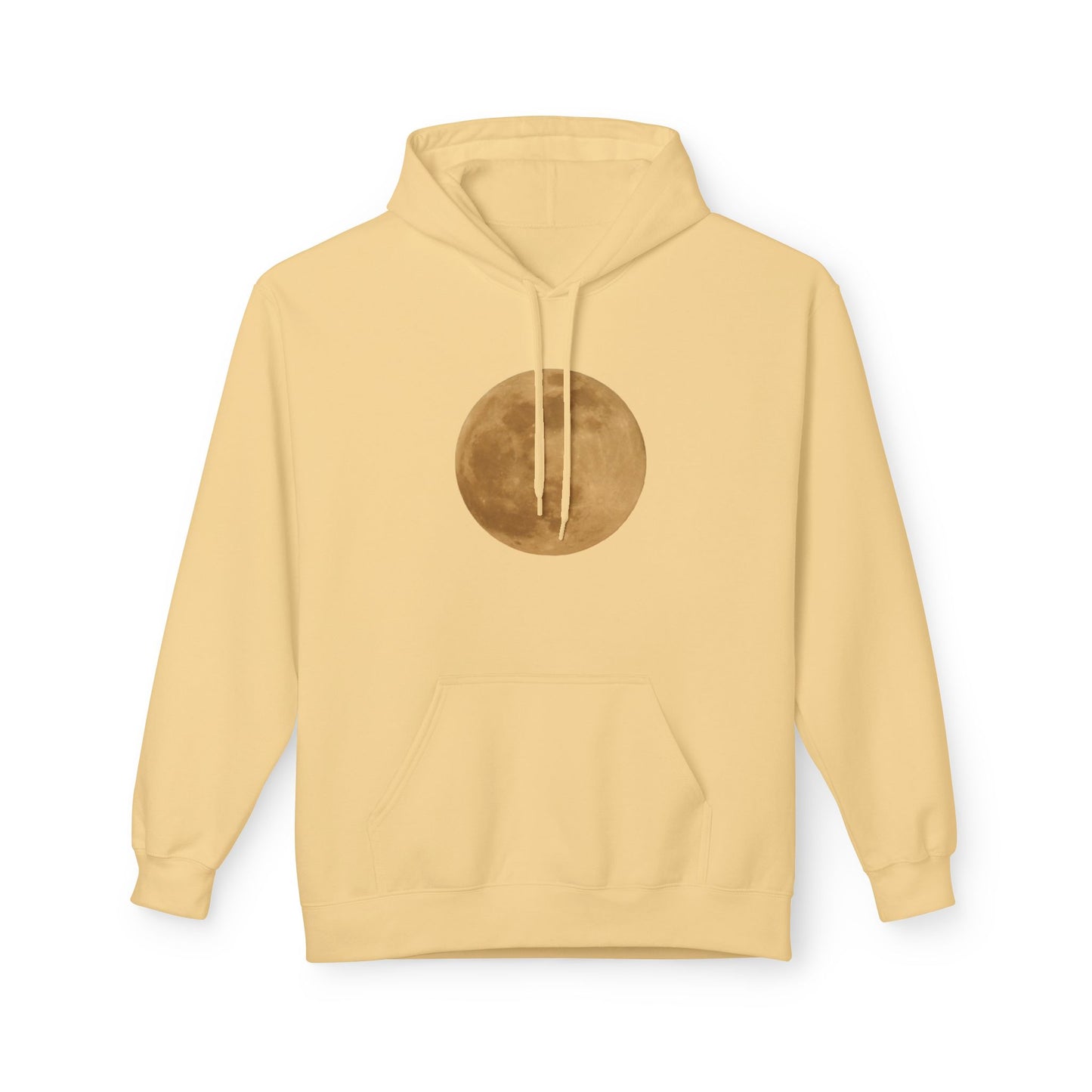 Moon Phase Fleece Hoodie  Cozy Unisex Layering for Nights Out Perfect Gift for Lunar Lovers and Stargazers Great for Bonfires