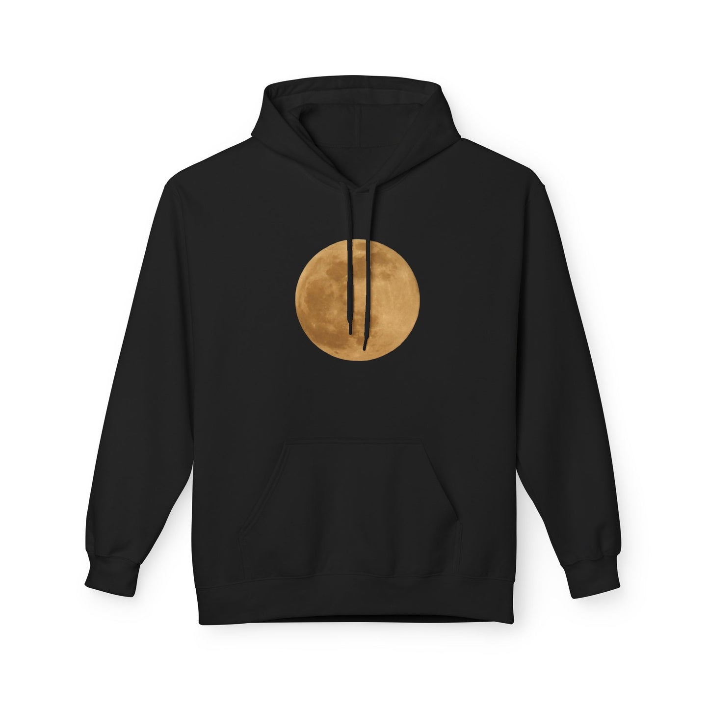 Moon Phase Fleece Hoodie  Cozy Unisex Layering for Nights Out Perfect Gift for Lunar Lovers and Stargazers Great for Bonfires