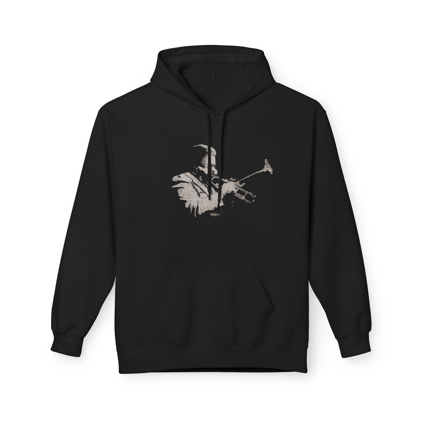 Dizzy Gillespie by Colin Harris.  Fleece Hoodie Cozy Unisex sweatshirt