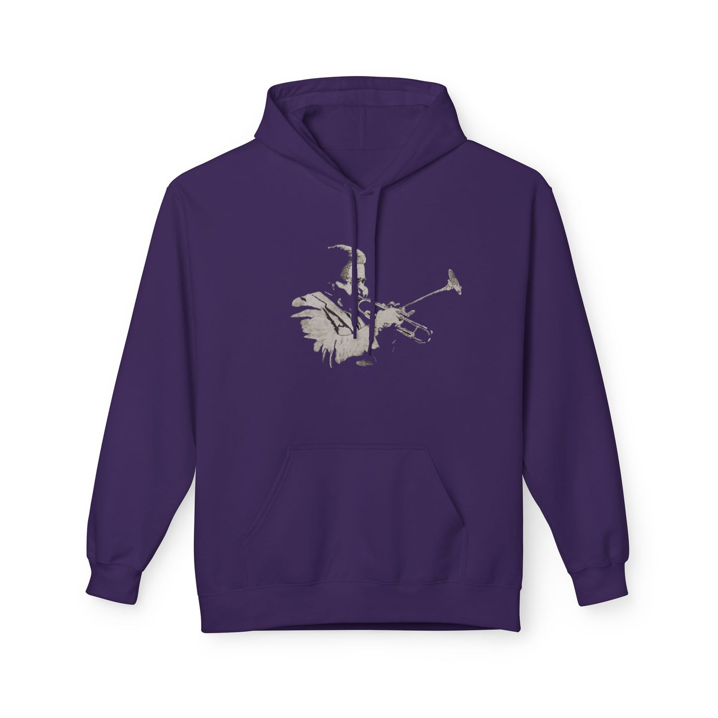 Dizzy Gillespie by Colin Harris.  Fleece Hoodie Cozy Unisex sweatshirt