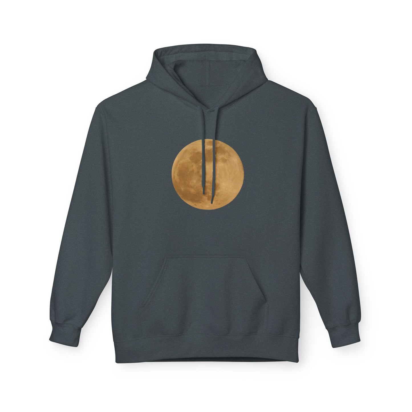 Moon Phase Fleece Hoodie  Cozy Unisex Layering for Nights Out Perfect Gift for Lunar Lovers and Stargazers Great for Bonfires