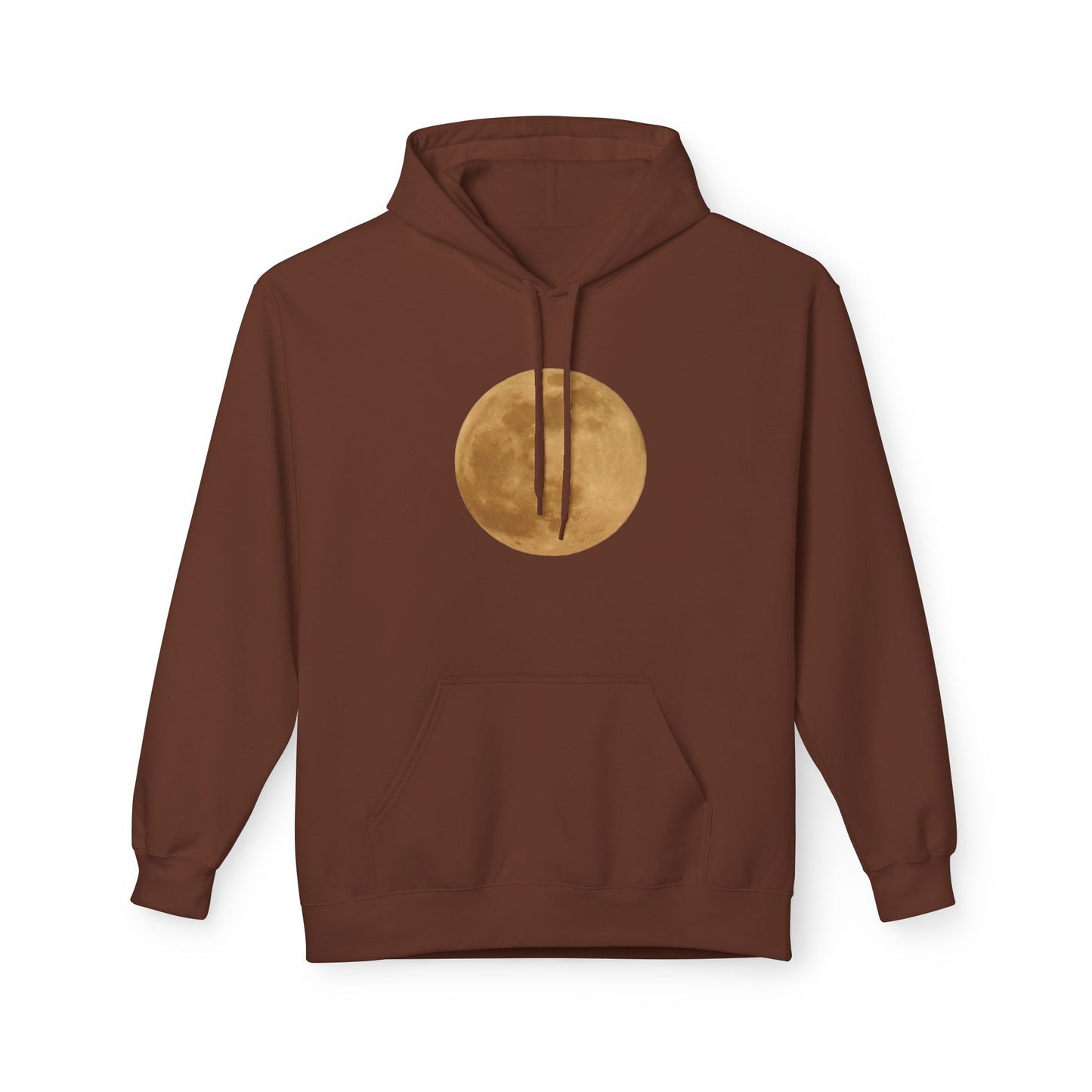 Moon Phase Fleece Hoodie  Cozy Unisex Layering for Nights Out Perfect Gift for Lunar Lovers and Stargazers Great for Bonfires