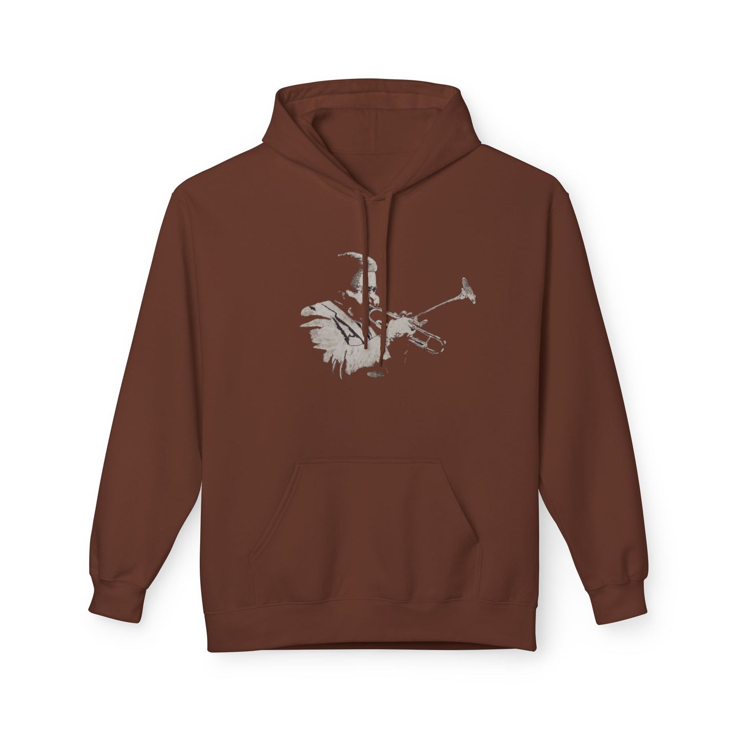 Dizzy Gillespie by Colin Harris.  Fleece Hoodie Cozy Unisex sweatshirt