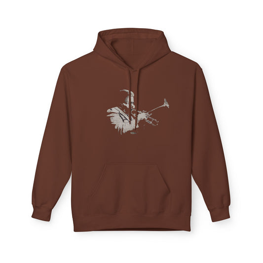 Dizzy Gillespie by Colin Harris.  Fleece Hoodie Cozy Unisex sweatshirt