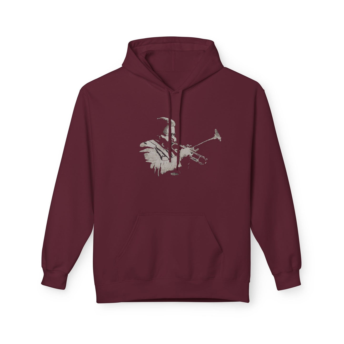 Dizzy Gillespie by Colin Harris.  Fleece Hoodie Cozy Unisex sweatshirt
